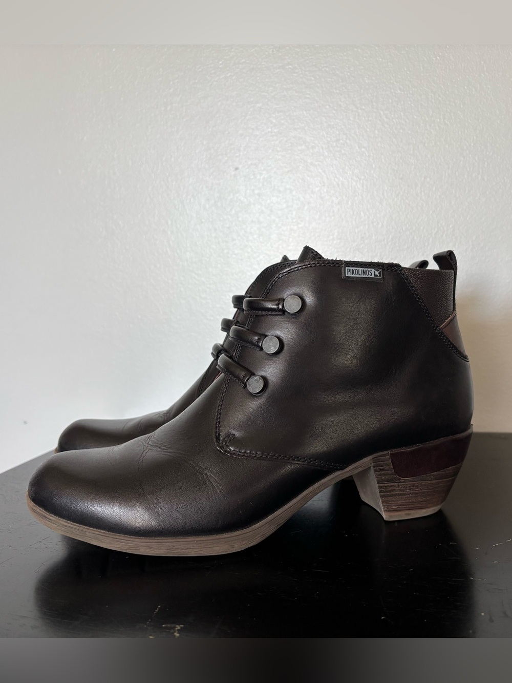 Pikolinos Rotterdam Zip Ankle Boots Womens 40 (9.5-10 US) Black Leather 902-8746